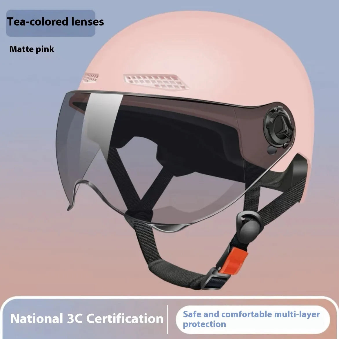 3C certified polypropylene motorcycle helmet for electric vehicle commuting in multiple colours