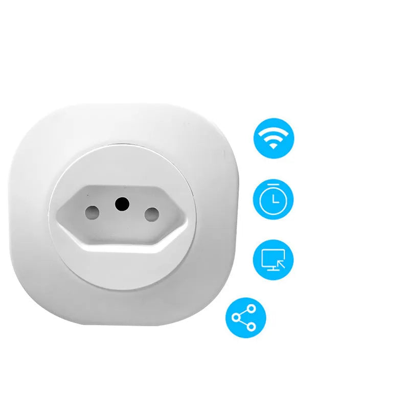 Smart WiFi socket plug with voice control and international plug configurations