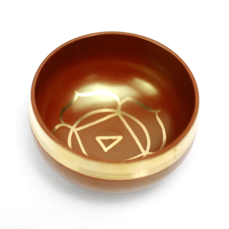 7.8cm colourful handmade Himalayan singing bowl for meditation and yoga