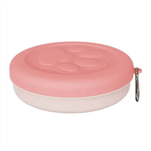 Portable dog food and water bowl in multiple colour options with L and S size variations
