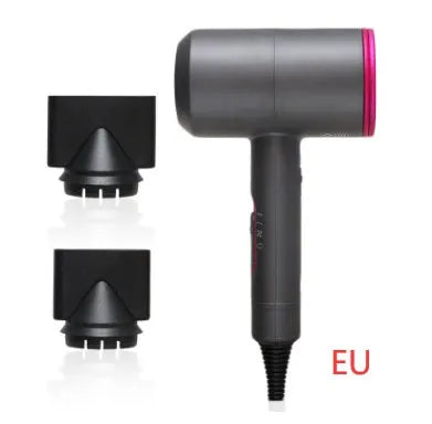 Dual voltage 2000W hotel hair dryer with 2.5 metre cable in metallic black finish