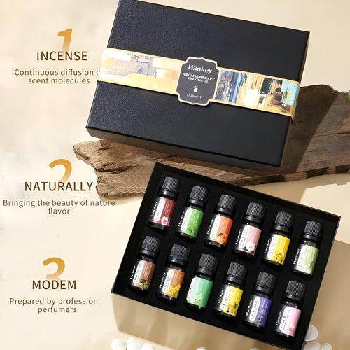 Boxed set of water-soluble aromatherapy essential oils for fresh air function