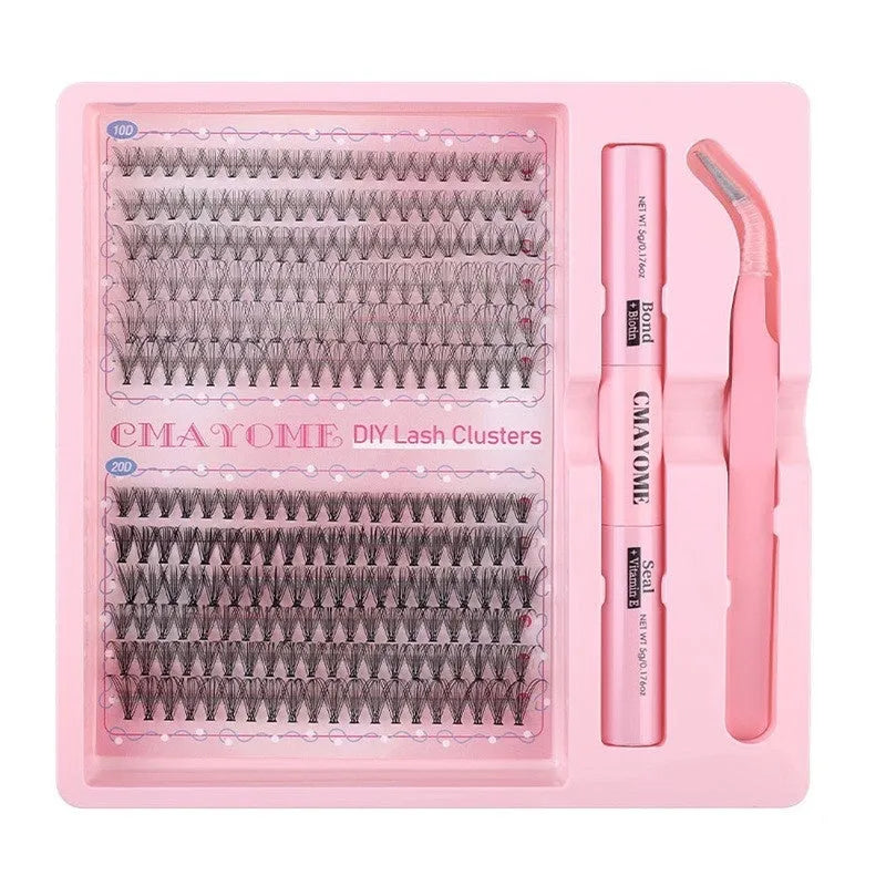 DIY single cluster false eyelashes individual artificial fibre lashes for custom volume