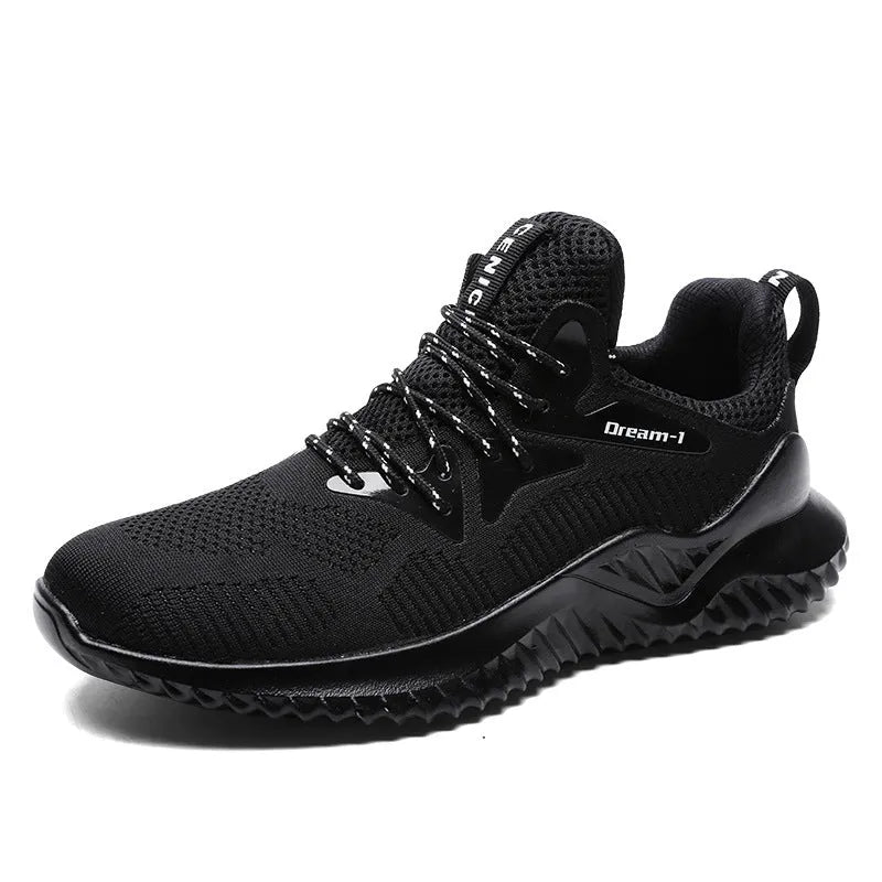 Breathable running shoes with mesh upper and front strap in multiple colours on MD sole