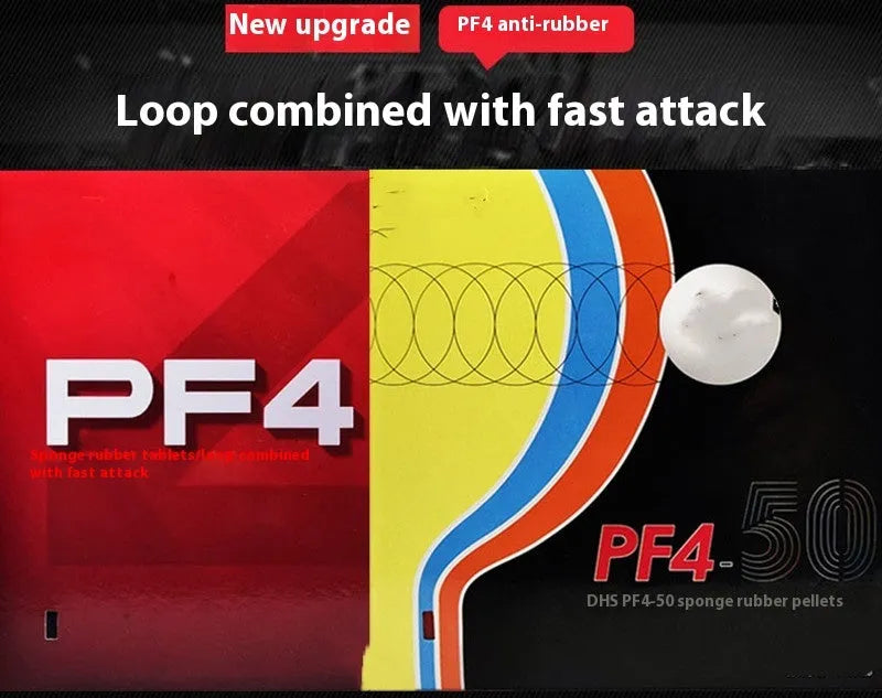 Fast Attack Sticky Classic-50 table tennis racket in red or black with anti-rubber.