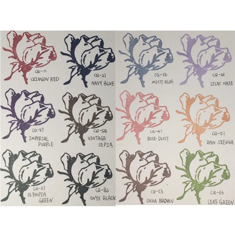 Rectangular oily ink stamp pad for DIY rubber stamps in five colour options