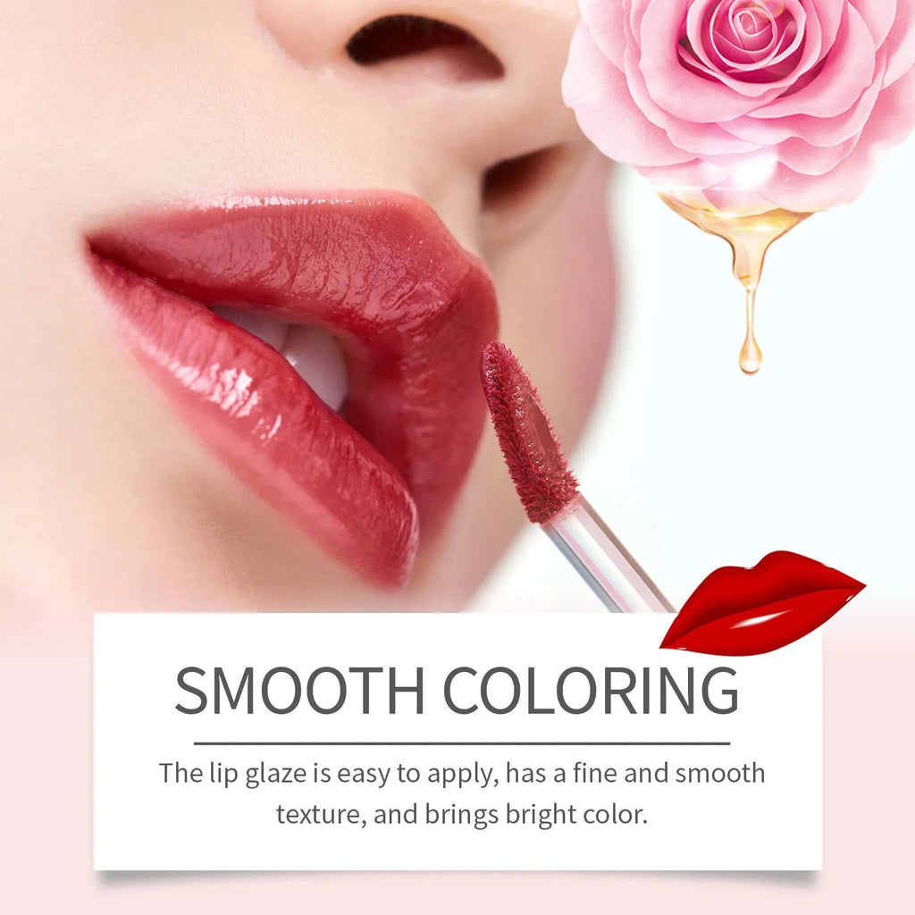 Double-headed lip liner and lip lacquer pen with three colour options displayed