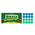 Pack of 16 roach repellent bait paste stations and adhesive pads for cockroach control.