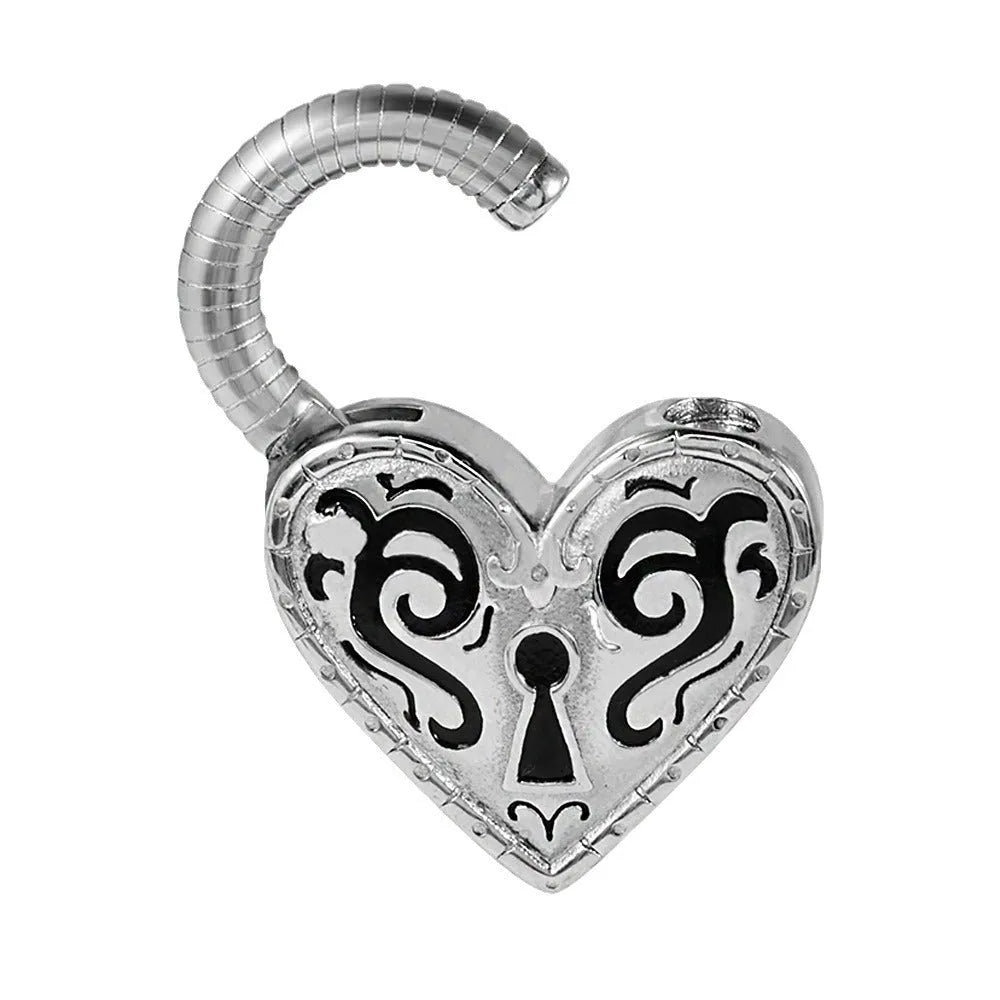 Women's heart-shaped stainless steel earrings in gold and steel colour options