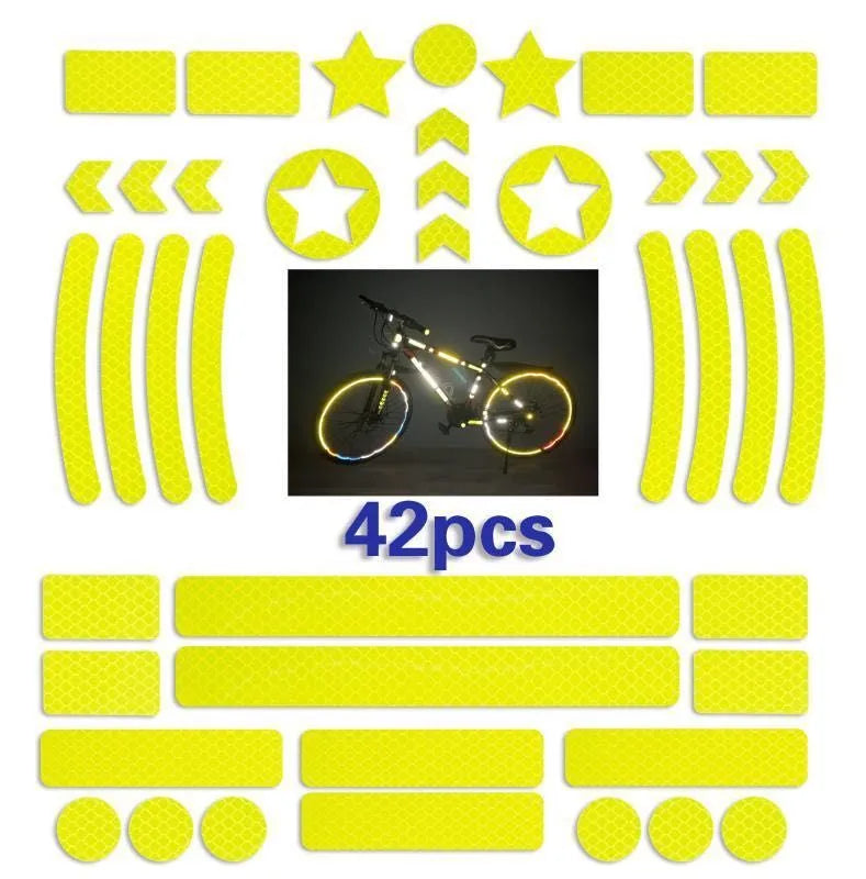 Bicycle reflective warning tape with geometric grid pattern in four colour options