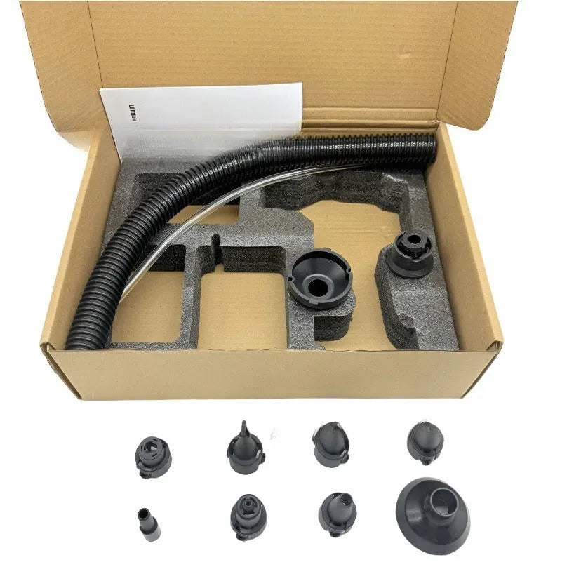 Lithium battery powered air exhauster for household dust and snow removal