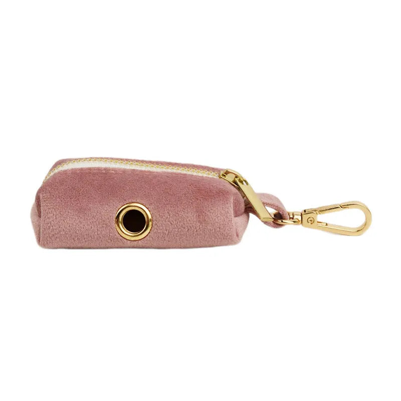 Light purple pink velvet dog collar and leash set with matching accessories for small to medium dogs
