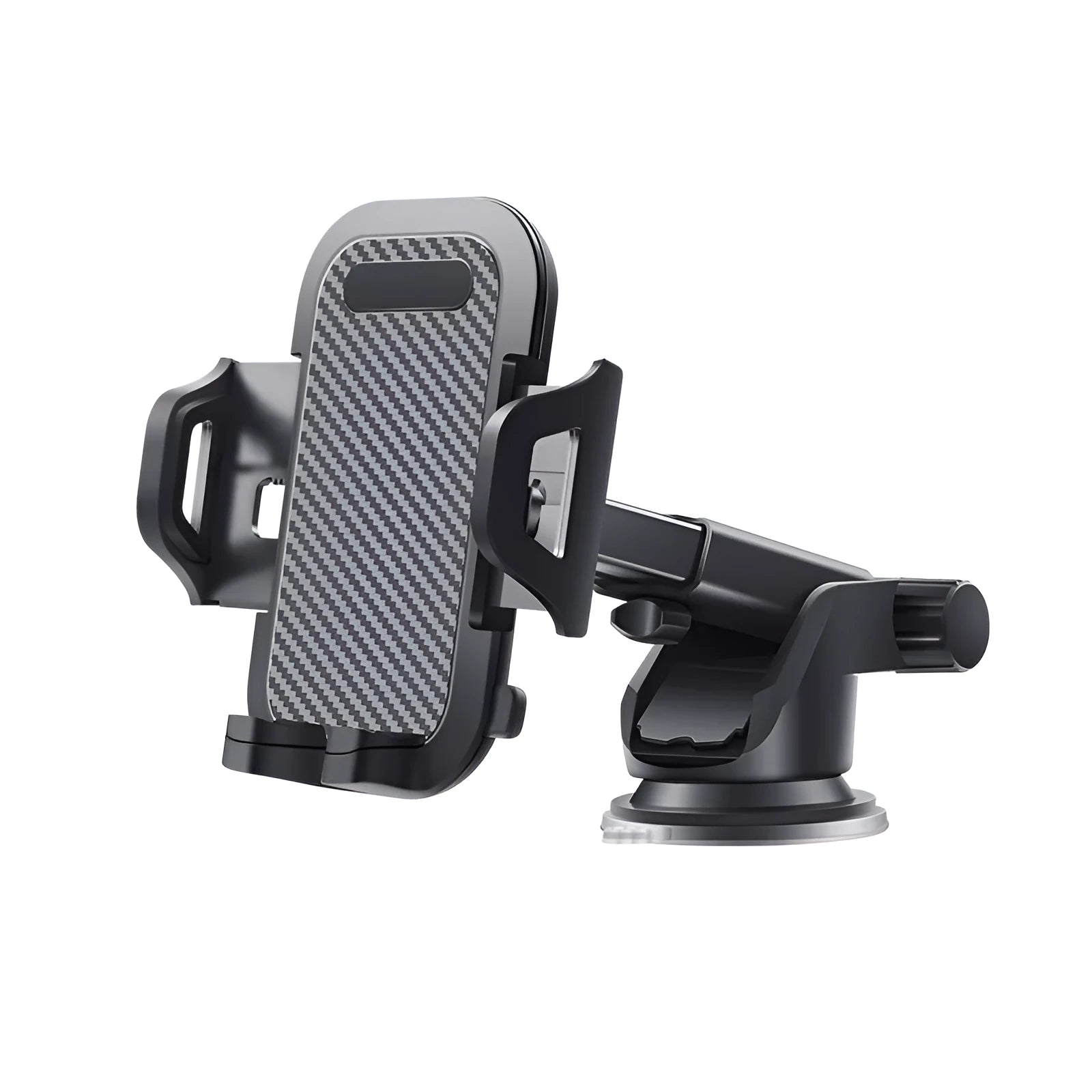 Black universal car phone holder for mobile devices between 4.0 and 7.0 inches