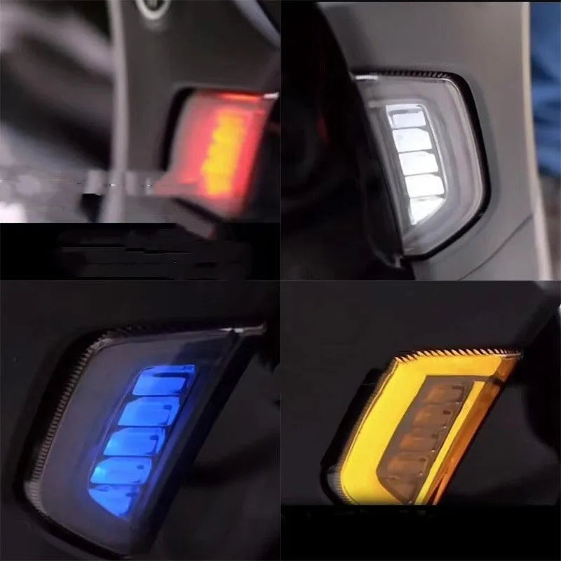 Yamaha NMAX155 LED turn signal steering light kit in white yellow, blue yellow, or red yellow colours