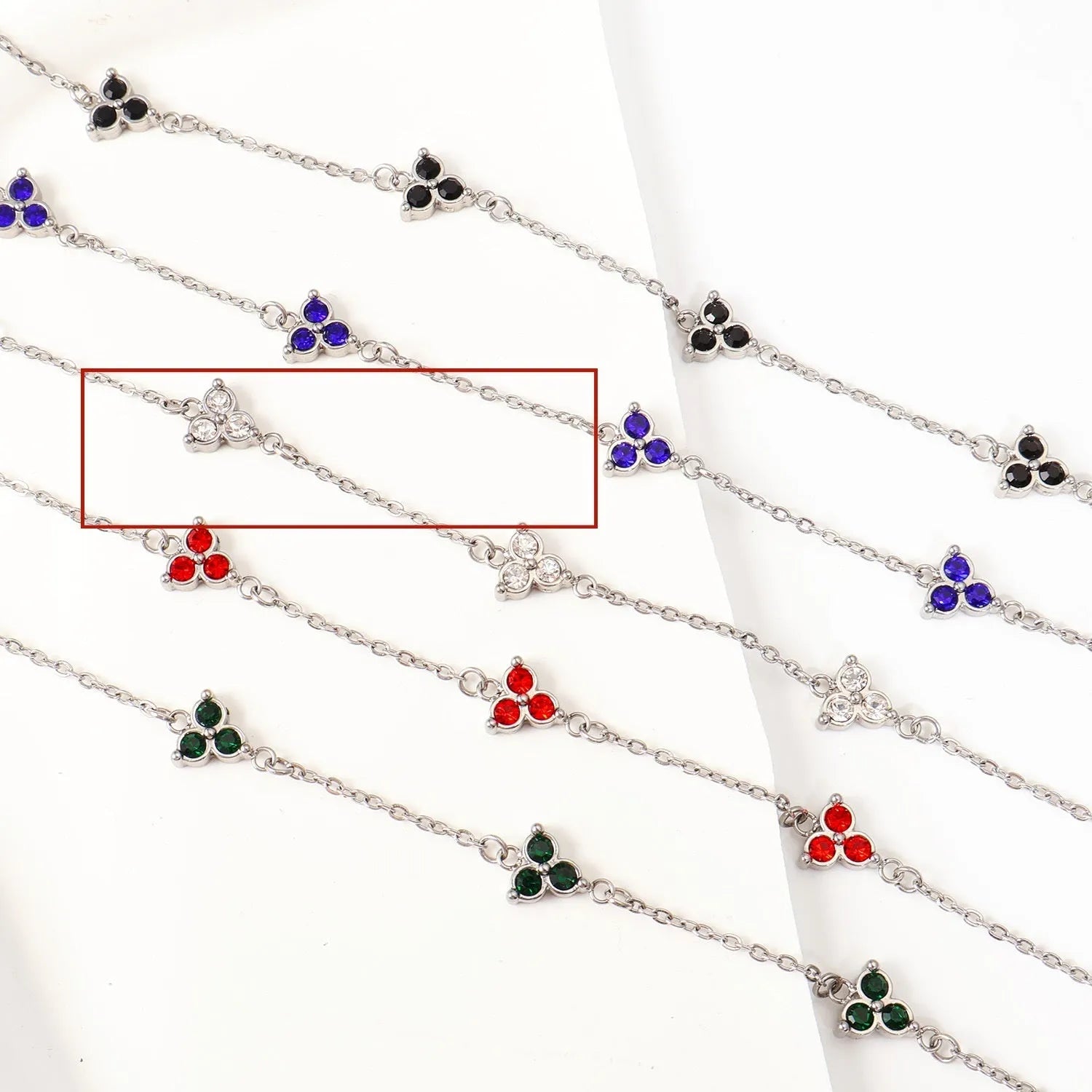 Women's geometric triangular bracelet with zircon gemstone in stainless steel gold tone or steel tone finish