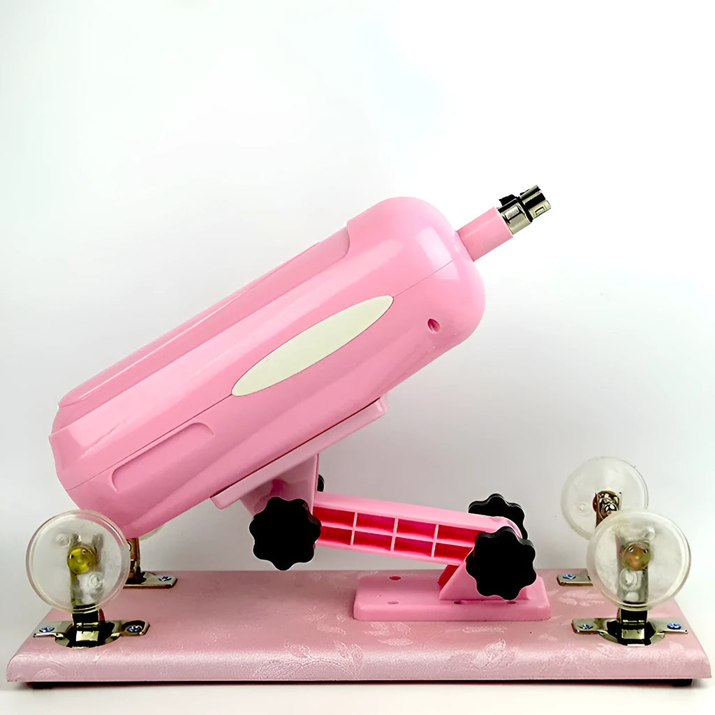 Purple automatic telescopic thrusting sex toy for women with PVC construction