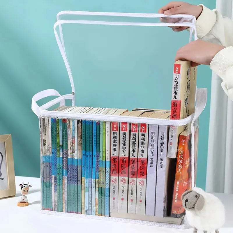 Large PVC foldable storage organiser bag with transparent panels showing 24L capacity