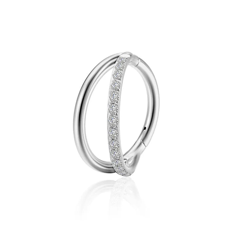 F136 titanium alloy nose ring body jewellery in silver, gold, rose gold, black and colourful finishes