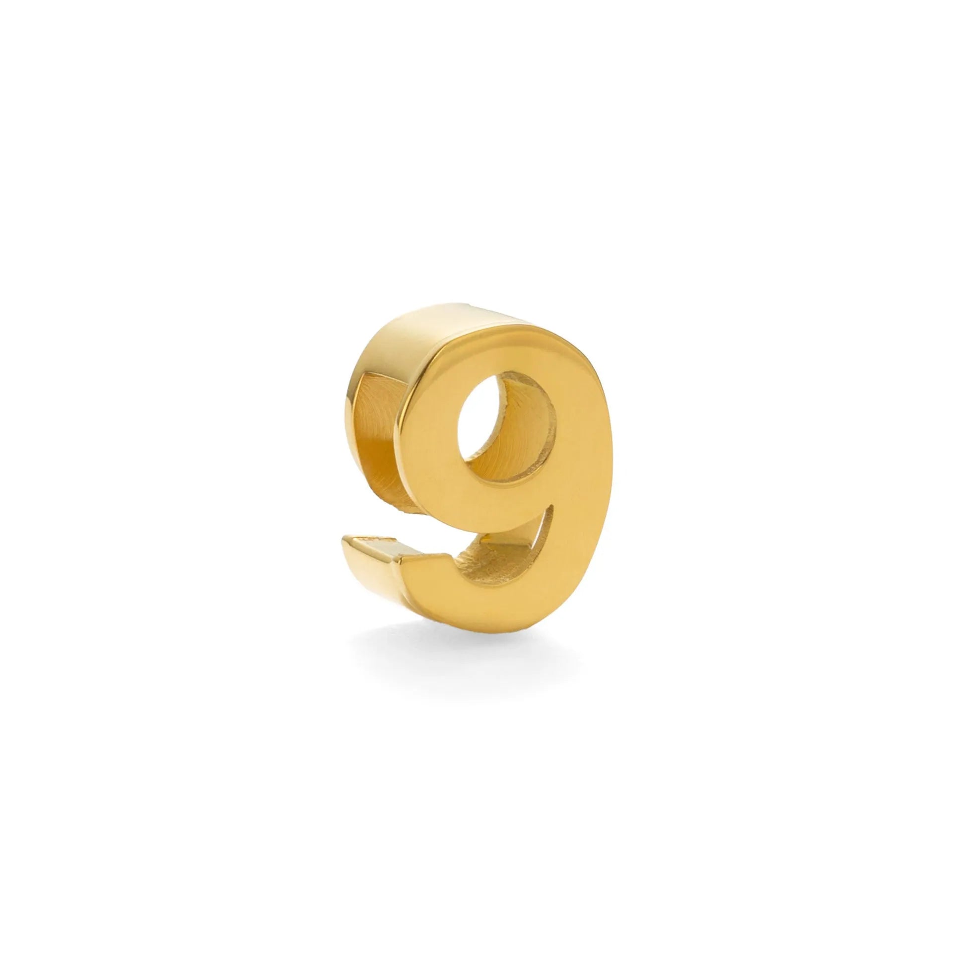 Titanium steel number and letter necklace with gold electroplated finish on grinding chain design