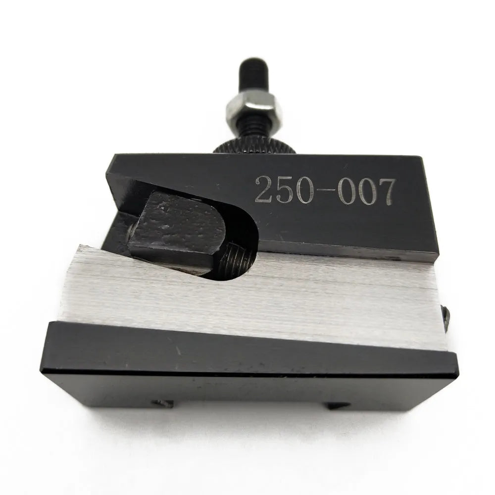 Machifit 250 series steel quick change wedge tool post and holder for mini woodworking or metalworking lathe.