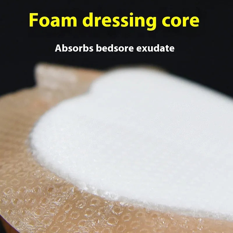 Large skin-coloured silicone foam dressing for bedsore prevention and pressure sore care
