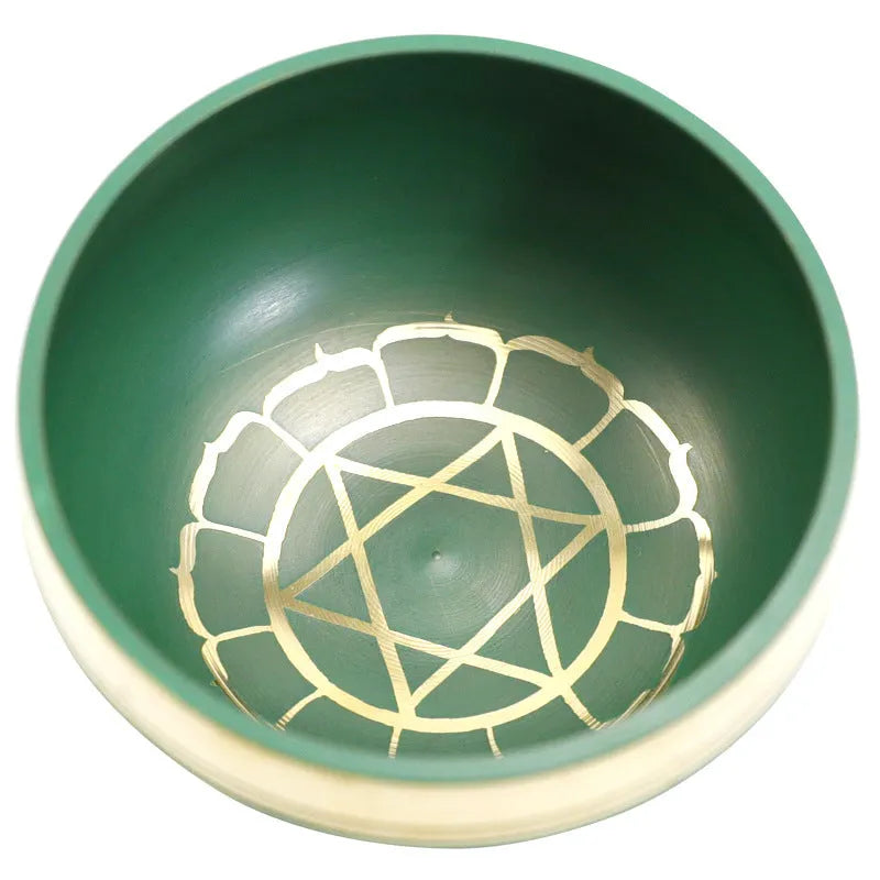 7.8cm colourful handmade Himalayan singing bowl for meditation and yoga