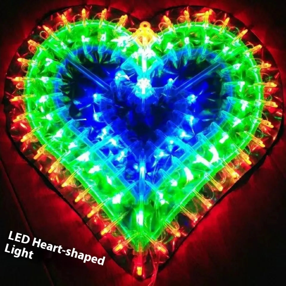 Christmas outdoor decorative string lights with peacock, love heart, sunflower and star shapes