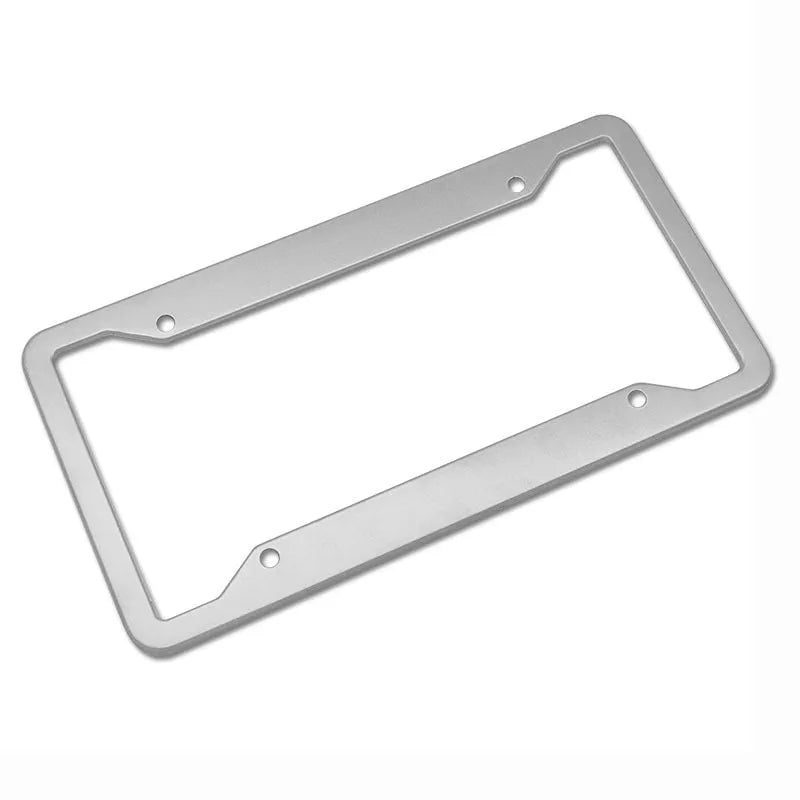 Aluminium alloy licence plate frame in black, grey, silver or stainless steel finish