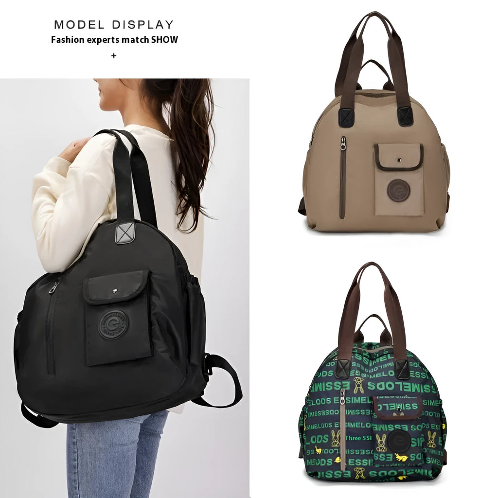 Outdoor backpack with sandwich pocket, 48cm height, in black, khaki, or green letters colour options