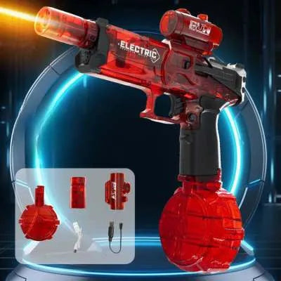 Fire Rat Electric Water Pistol showing black design with cool light effects