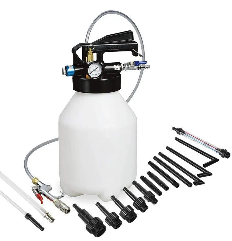 Pneumatic automatic transmission oil changer machine with 220W motor and 6L or 10L tank.