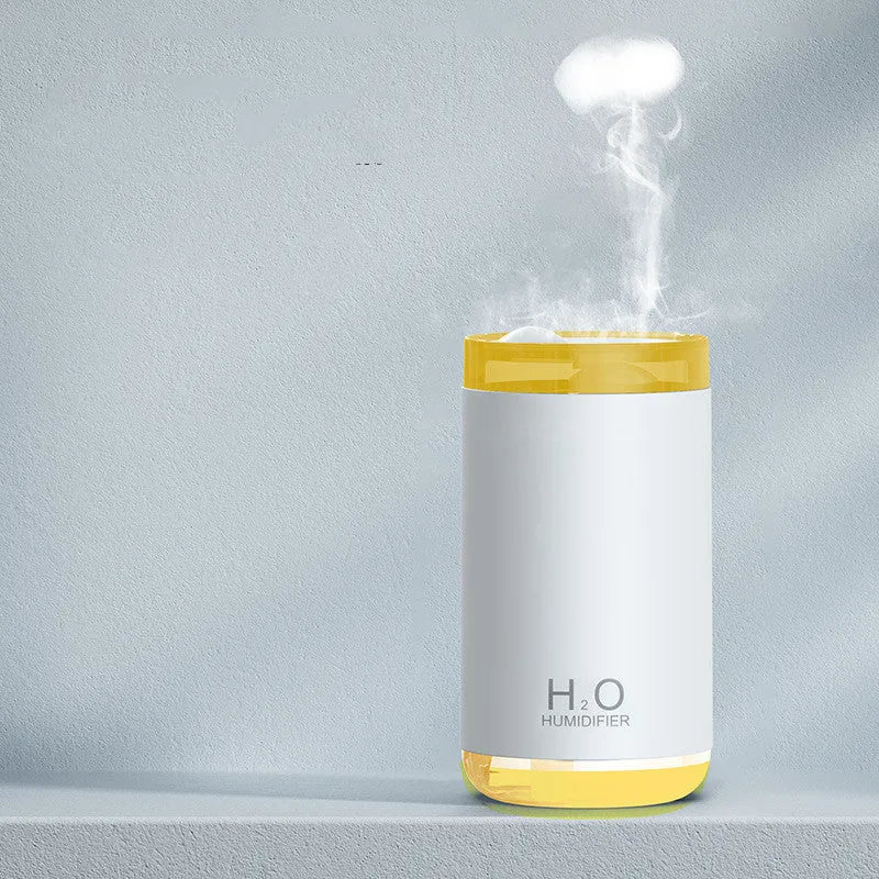 Jellyfish humidifier with USB cable and warm night light in white, pink, or blue colours