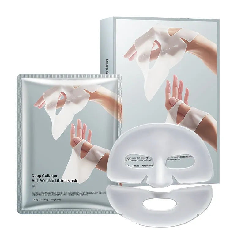Collagen facial sheet mask with 28ml serum for moisturising and anti-wrinkle treatment