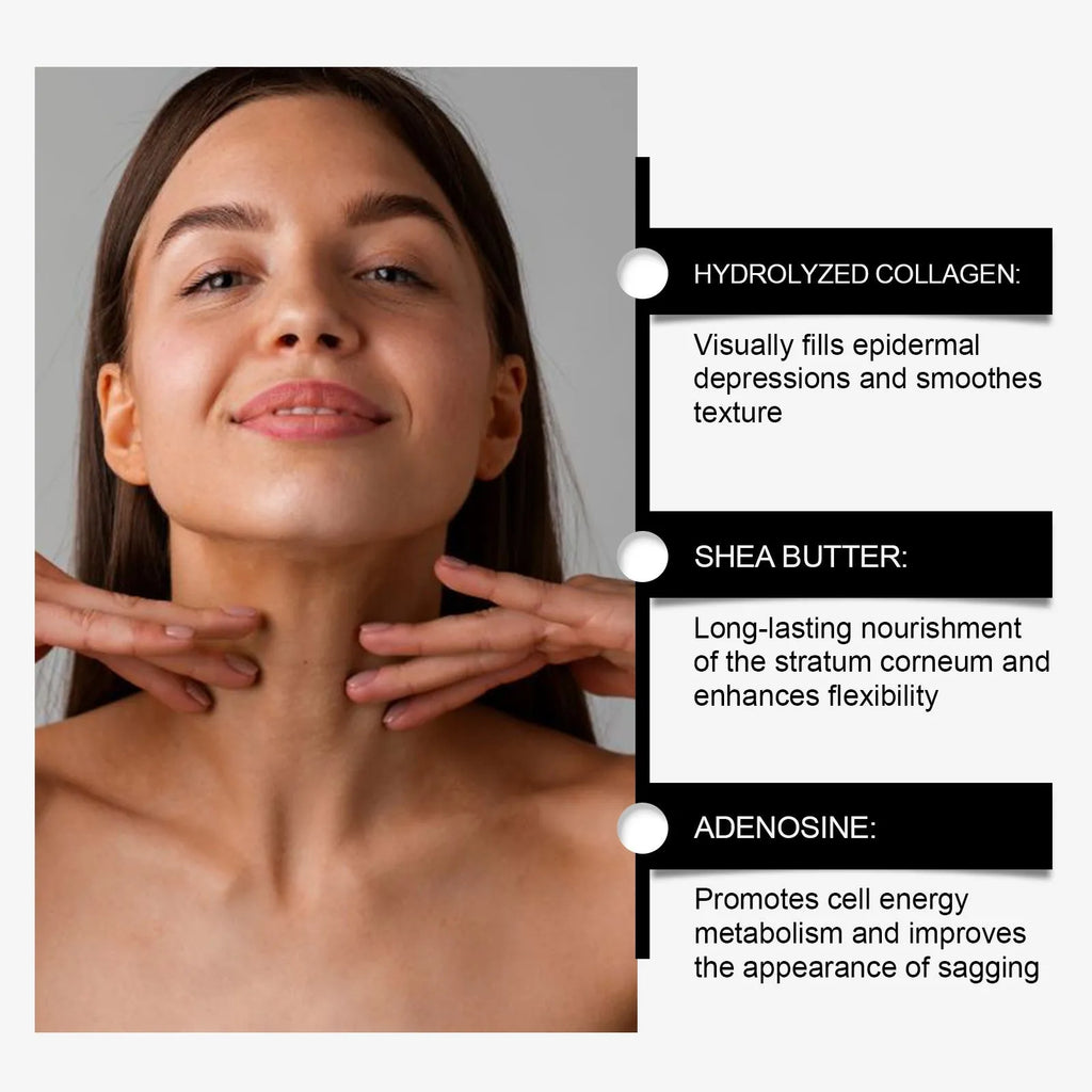50g lifting and tightening neck cream in a white jar with adenosine and collagen