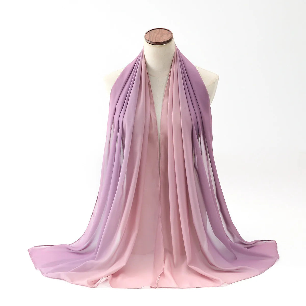 Women's lightweight chiffon summer scarf in ethnic Pu long style