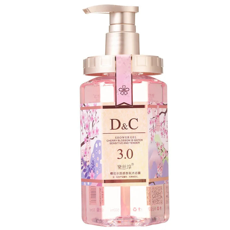 Sakura shampoo conditioner shower gel set 500ml bottles deep cleaning oil control