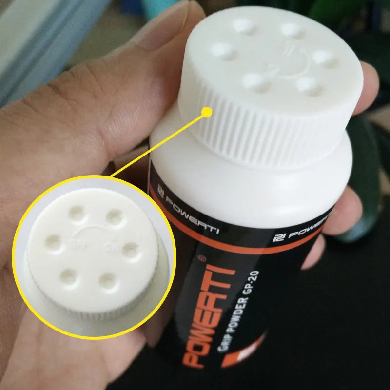 White magnesium carbonate sports anti-slip powder container for badminton, tennis and weightlifting grip
