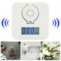 White wireless carbon monoxide alarm unit for wall mounting with 1.5 metre detection distance