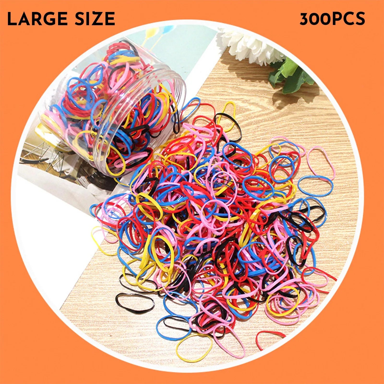Multi-colour TPU elastic baby hair ties in reusable container for toddlers and infants