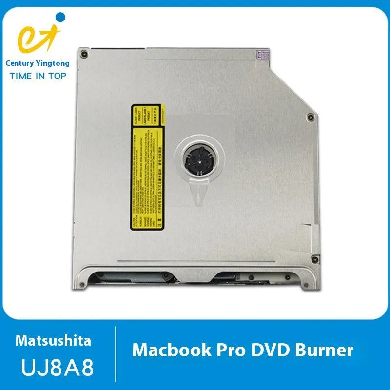 Silver aluminium internal optical drive for MacBook Pro 13 inch laptop with SATA connector.