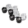 Handheld metal magnifying glass with optical glass for jewellery and coin identification at 10x to 30x magnification