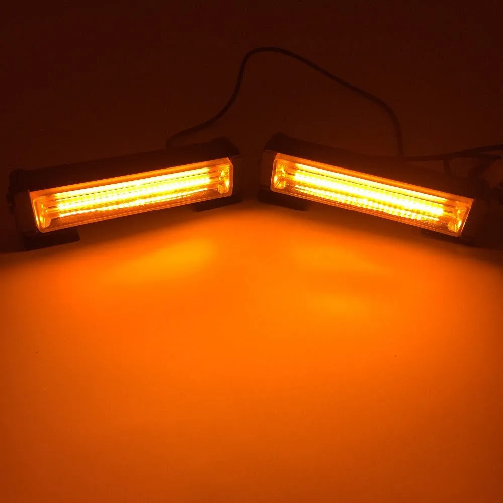 Yellow vehicle net strobe warning light with 160mm diameter and aluminium alloy housing