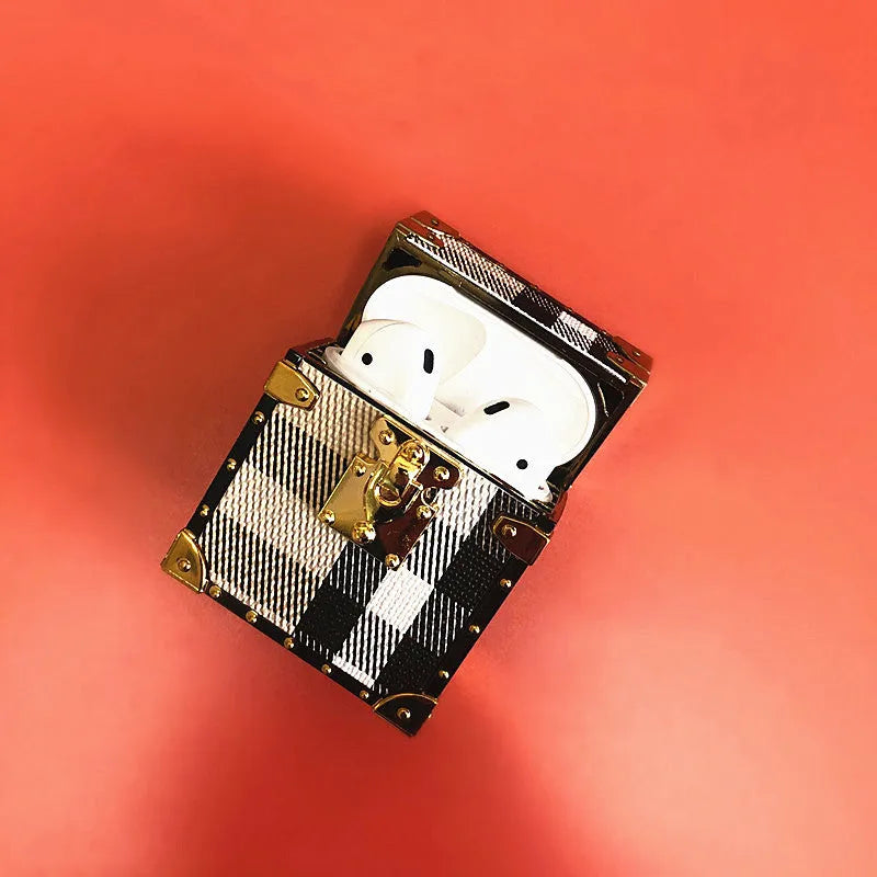 Square soft case for AirPods 1st and 2nd generation in Brown
