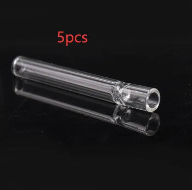 Transparent glass telescopic smoking pipe with straight suction nozzle