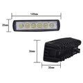 Black car auxiliary LED driving light with die-cast aluminum shell and bracket mount