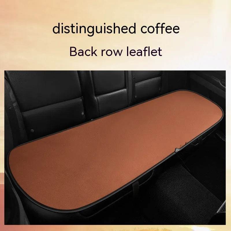 Car seat heating cushion with auto warming function in beige colour on vehicle seat