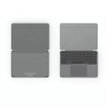 Grey wireless Bluetooth folding keyboard for mobile phones and tablets with colour box packaging
