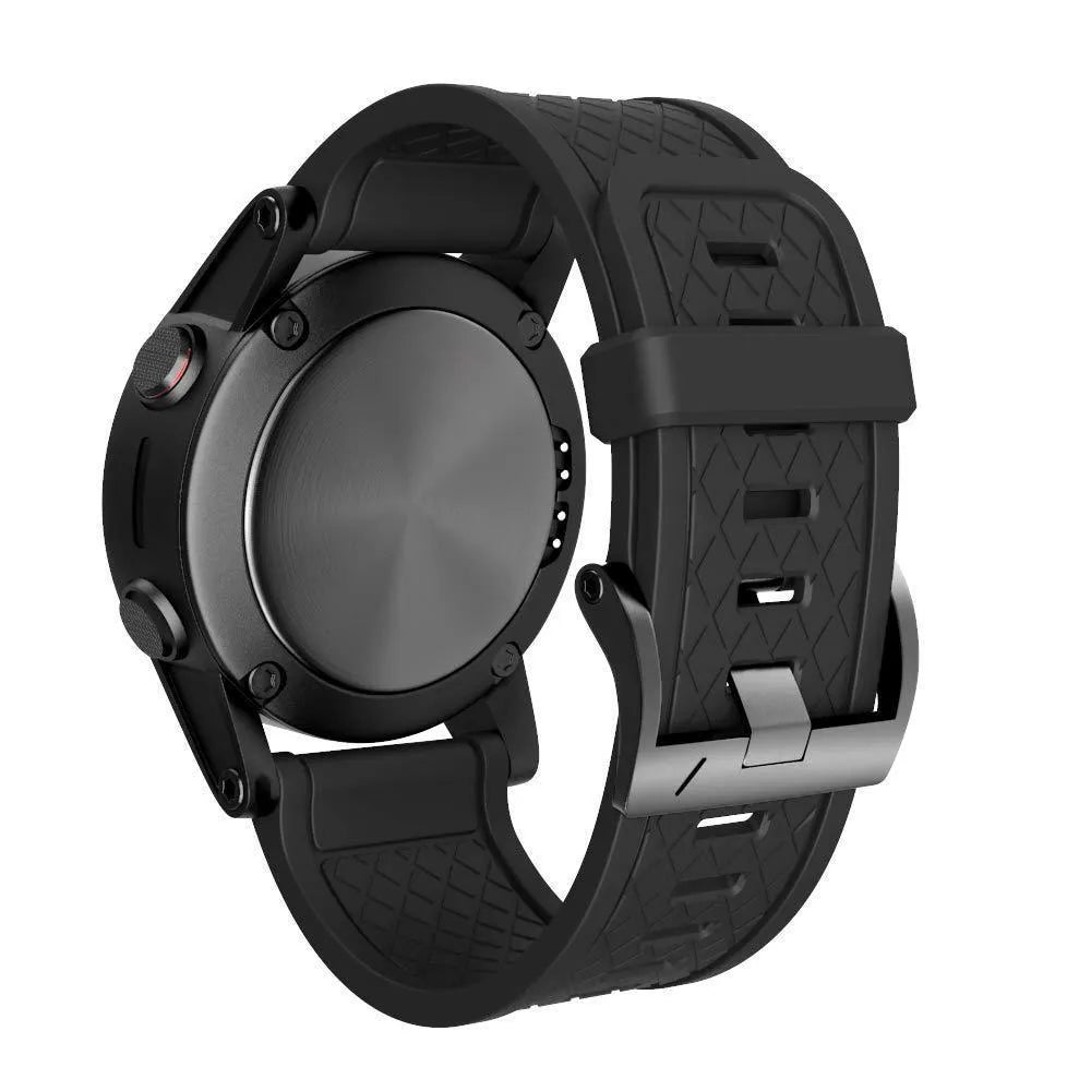 Jiaming 26mm silicone sports watch strap with stainless steel buttons in multiple colour options