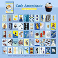 American retro cartoon sticker book open to show colourful adhesive sheets.