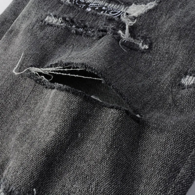 Stretch slim-fit skinny jeans in dark denim with mid waist and zip fly on a model
